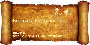 Könyves Adrienn névjegykártya